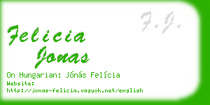 felicia jonas business card